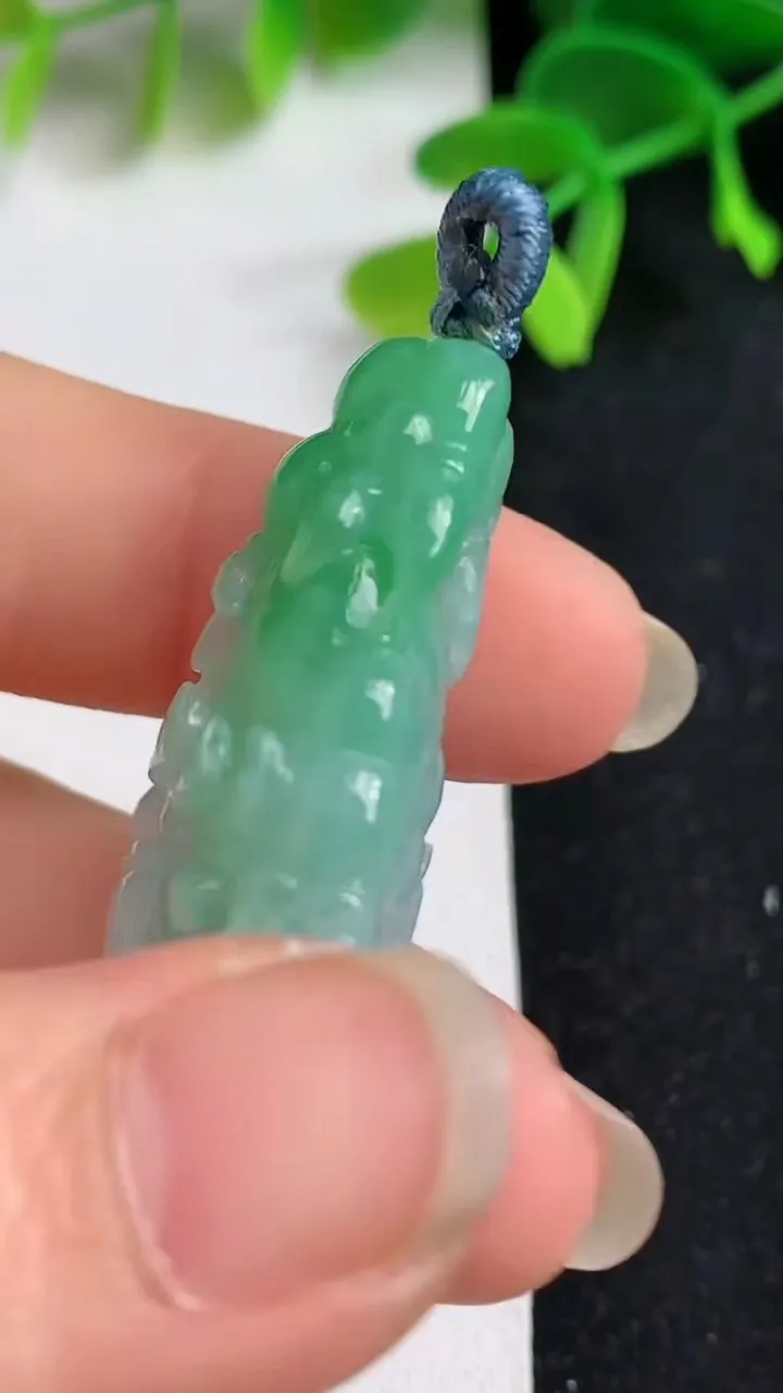 天然A货翡翠富甲一方吊坠，尺寸45-16.3-11.8，重量:12.90g
5月19日