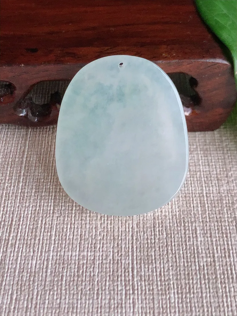 天然A货翡翠普贤菩萨吊坠尺寸36.6×30.5×5.6m量14.00g 0521