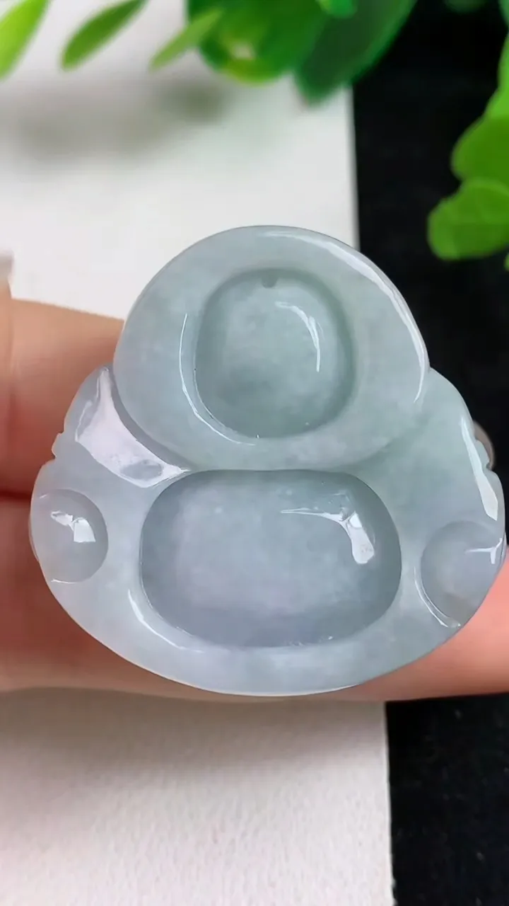 天然A货翡翠紫罗兰佛公吊坠，尺寸36-36-12.2，重量:24.10g
5月22日