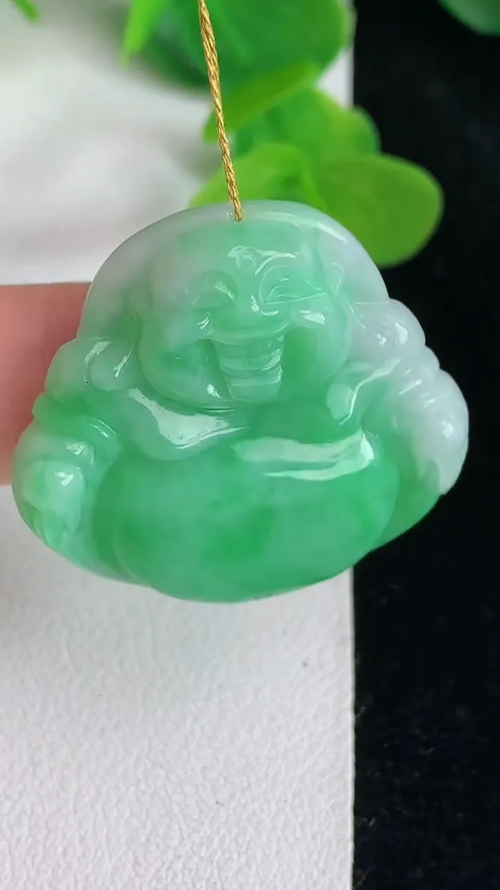 天然A货翡翠佛公吊坠，尺寸28-31-7，重量:10.30g
5月24日
