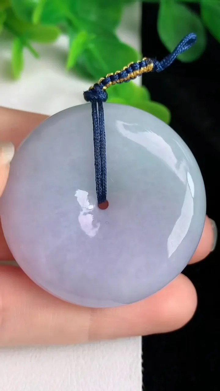 天然A货翡翠紫罗兰平安扣吊坠，尺寸40-12，重量:43.33g
5月24日