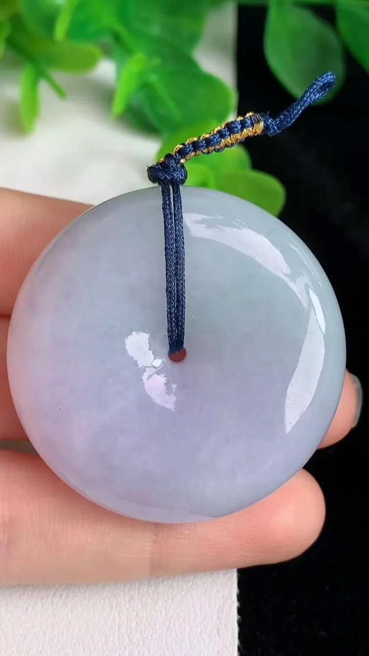 天然A货翡翠紫罗兰平安扣吊坠，尺寸40-12，重量:43.33g
5月24日