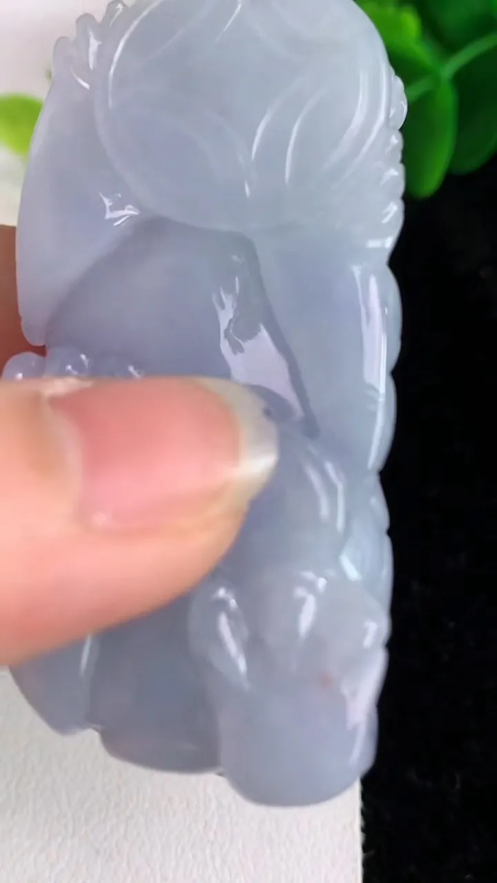 天然A货翡翠紫罗兰貔貅吊坠，尺寸58-28-14.6，重量:56.50g
5月26日