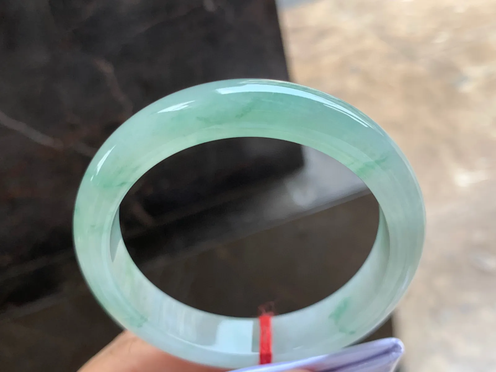 58-12.5-8mm
冰种绿花手镯 水润清新 上手漂亮
