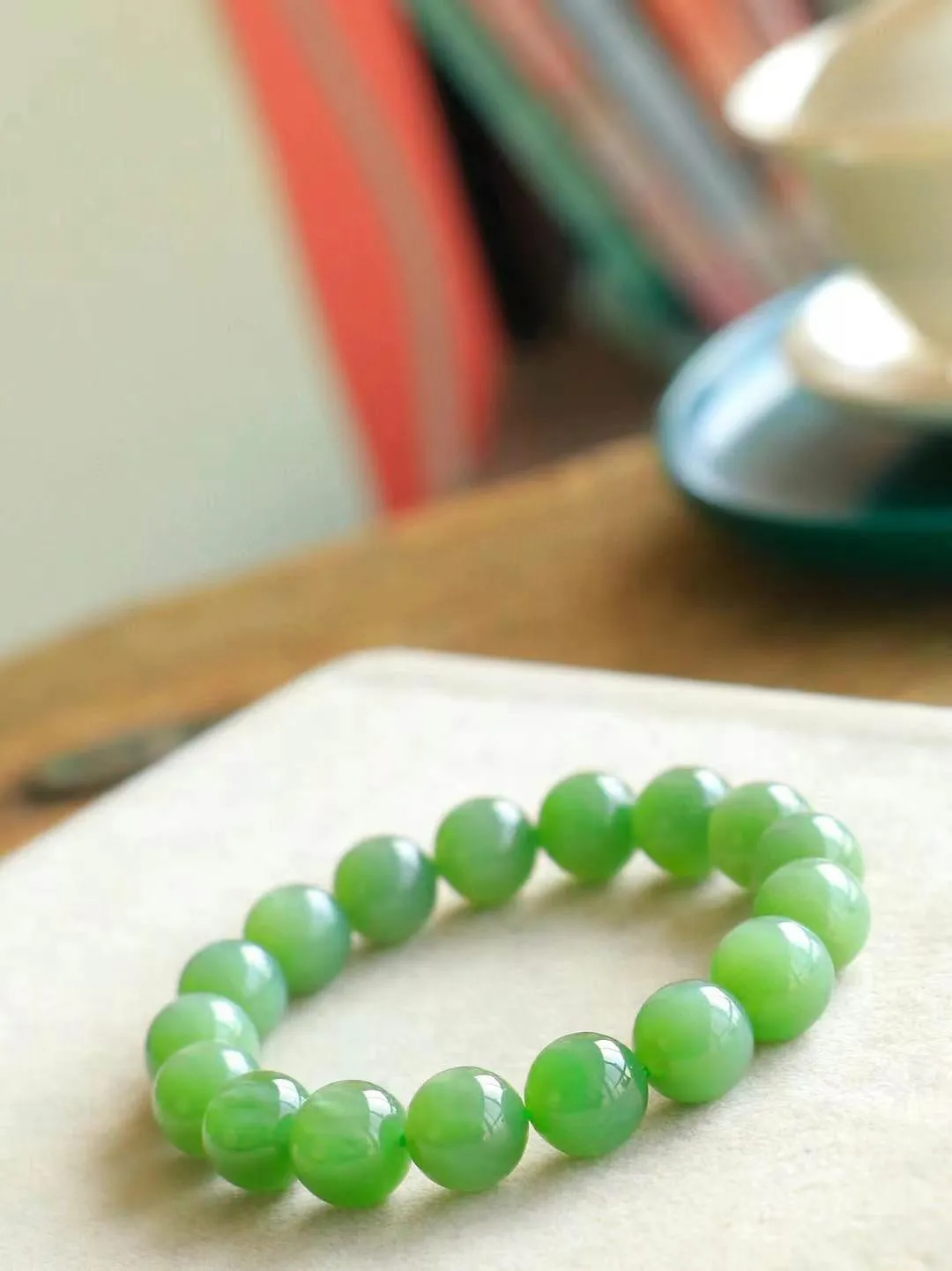 好【福运绵延.手串】

精品️和田玉碧玉圆珠手串，承载着千年玉文化的深厚底蕴，寓意吉祥如意、福运绵