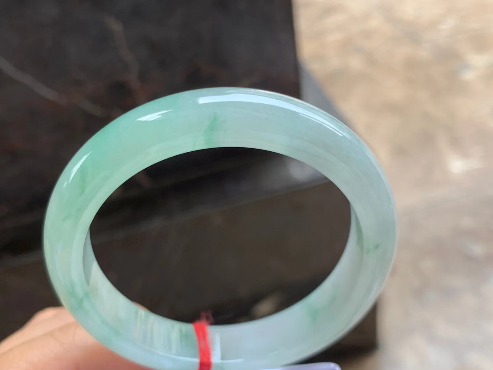 58-12.5-8mm
冰种绿花手镯 水润清新 上手漂亮
