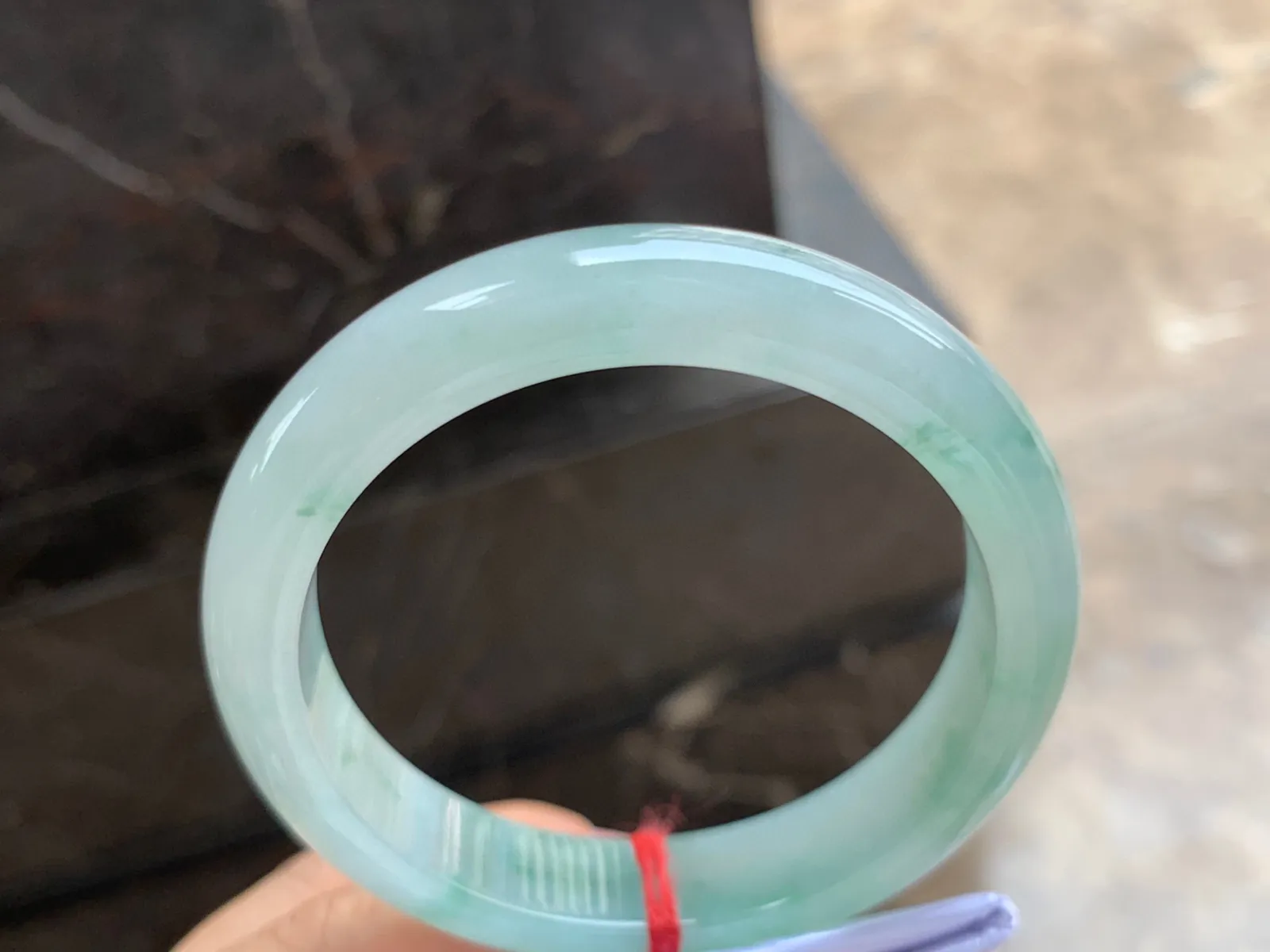 58-12.5-8mm
冰种绿花手镯 水润清新 上手漂亮
