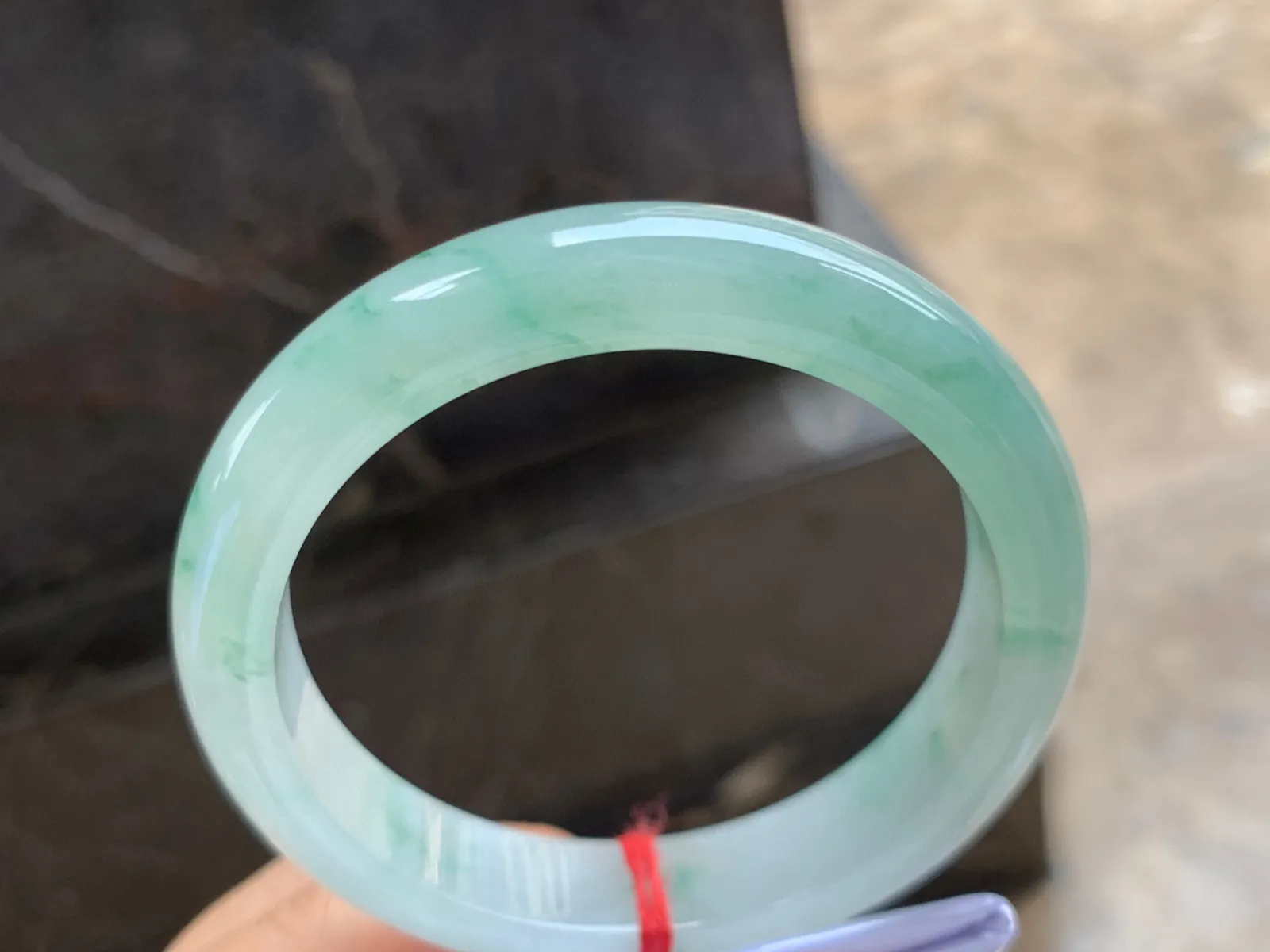 58-12.5-8mm
冰种绿花手镯 水润清新 上手漂亮
