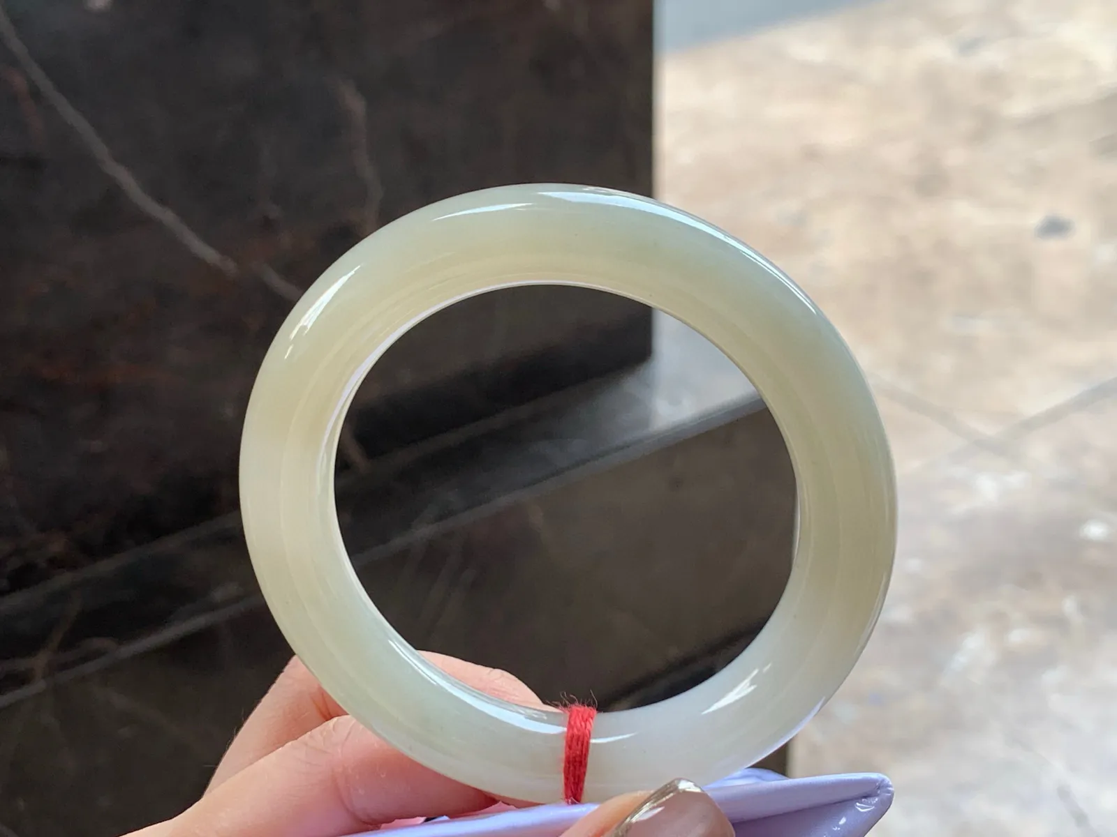 黄翡福镯
玉质细腻 56.4/10.9/11.2mm