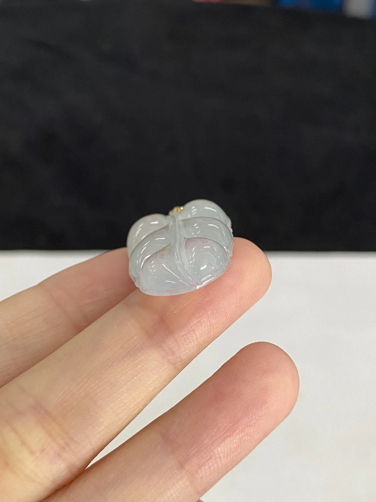 翡翠叶子，印记：G18K