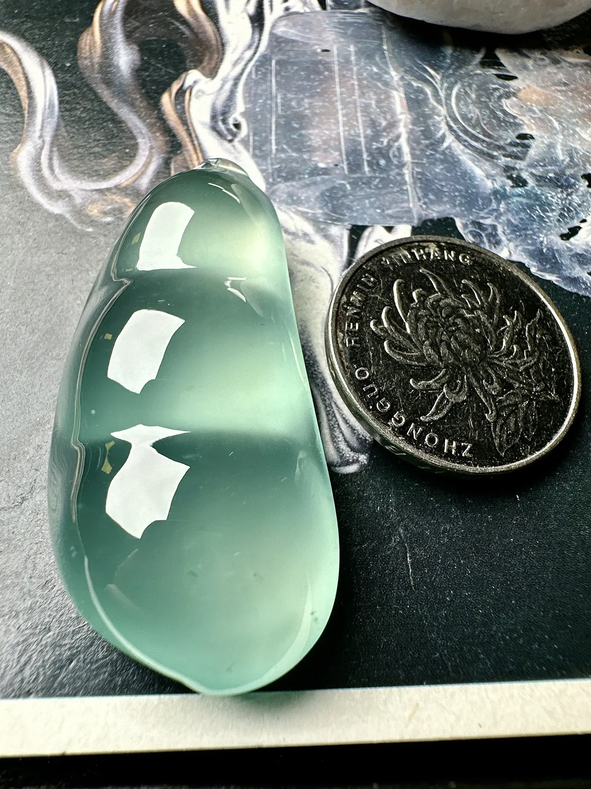 【玻璃大福豆】大尺寸，多子多福，晶莹剔透，冰感十足，通透闪亮。刚性十足