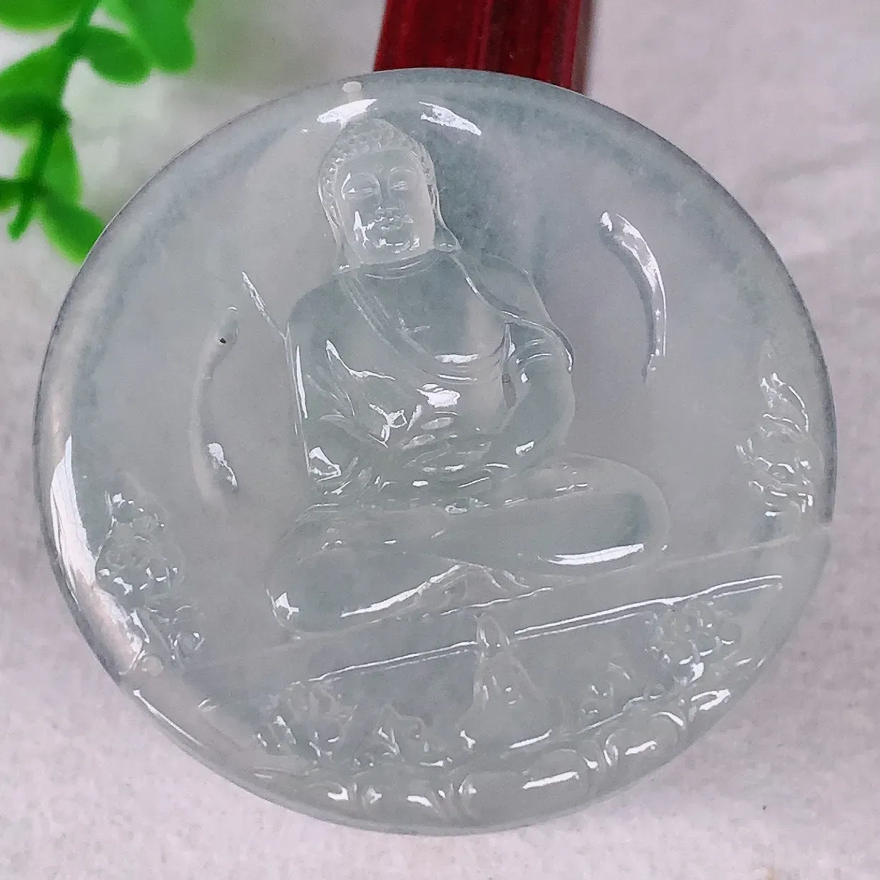 自然光实拍，精品大日如来，冰种翡翠翡翠大日如来、佛祖，法相端庄静美，普度众生 #31.3