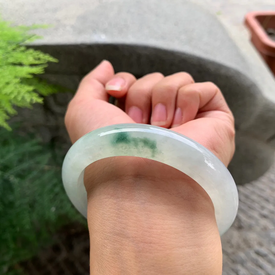 圈口 57.5-12.2-8.7【冰飘花正圈手镯】正圈57 58可戴