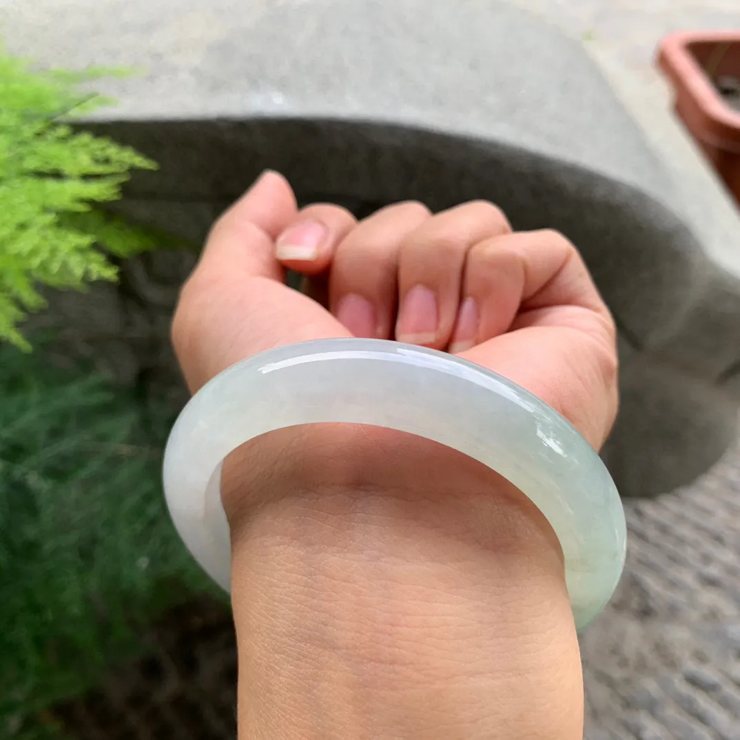 圈口 57.5-12.2-8.7【冰飘花正圈手镯】正圈57 58可戴