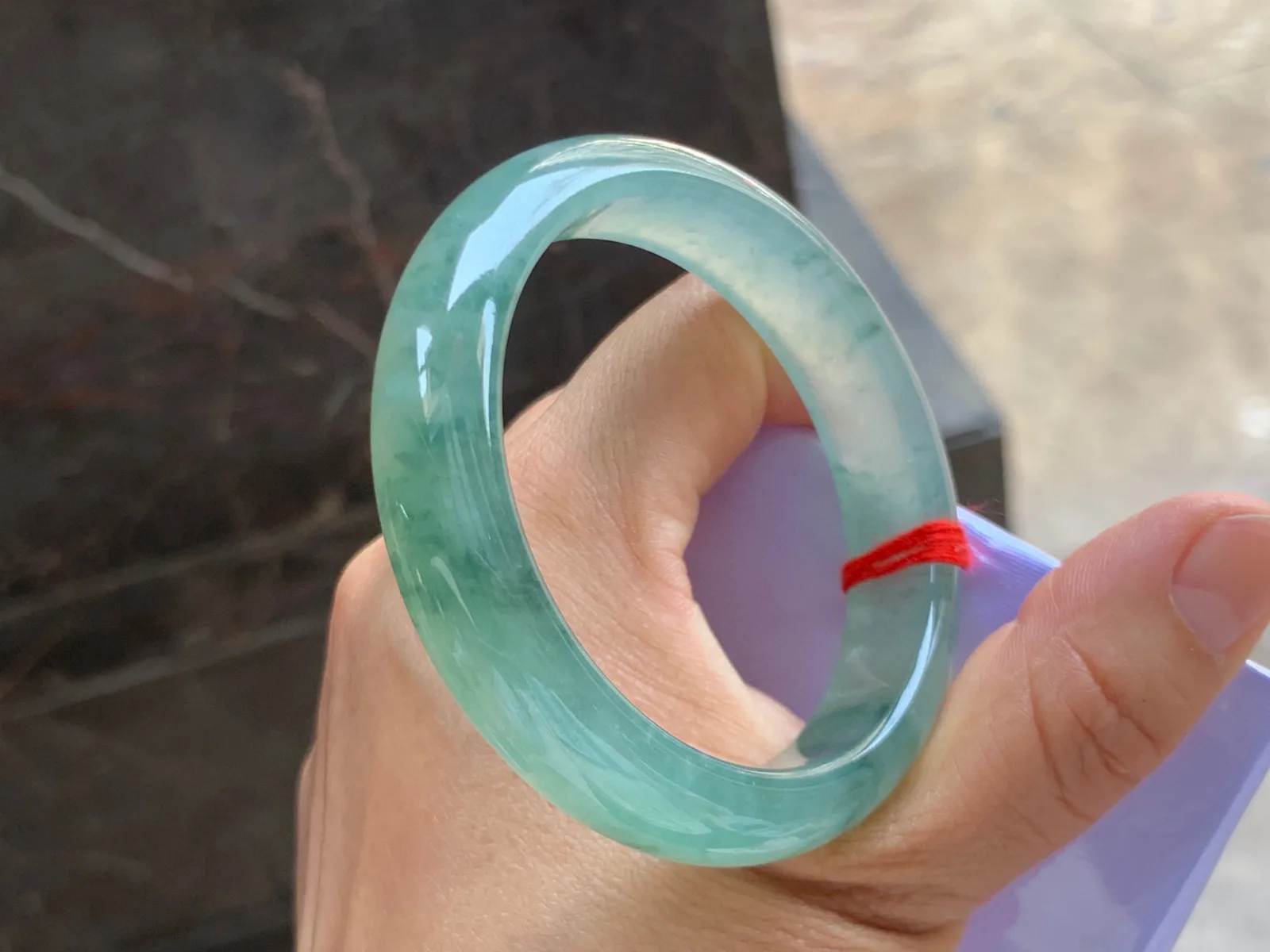 54-13-8mm
冰种飘花手镯 水润冰透