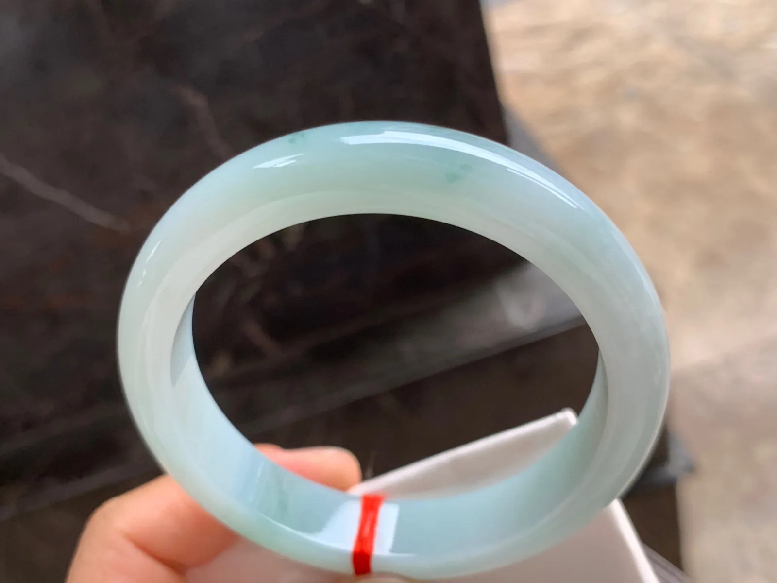 60-13-9mm
飘花手镯 底子细腻干净 花色清爽 大圈口