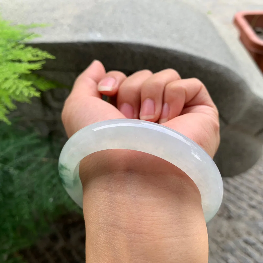 圈口 57.5-12.2-8.7【冰飘花正圈手镯】正圈57 58可戴