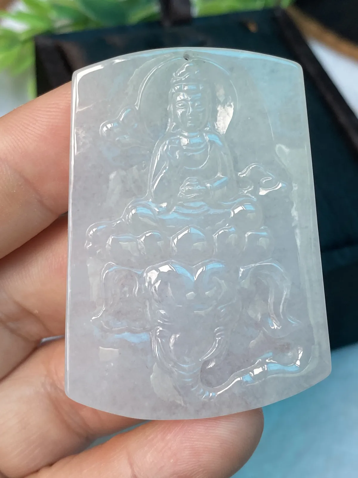 推荐【冰粉普贤菩萨】带淡淡冰粉，无纹裂，水润，细腻，品相佳～～