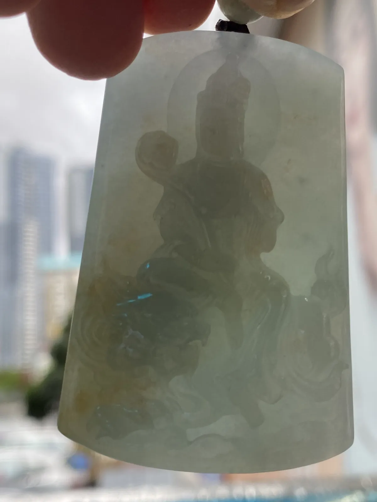 推荐【黄翡文殊菩萨】带招财黄翡，无纹裂，水润，细腻，品相佳～～大件厚装～～