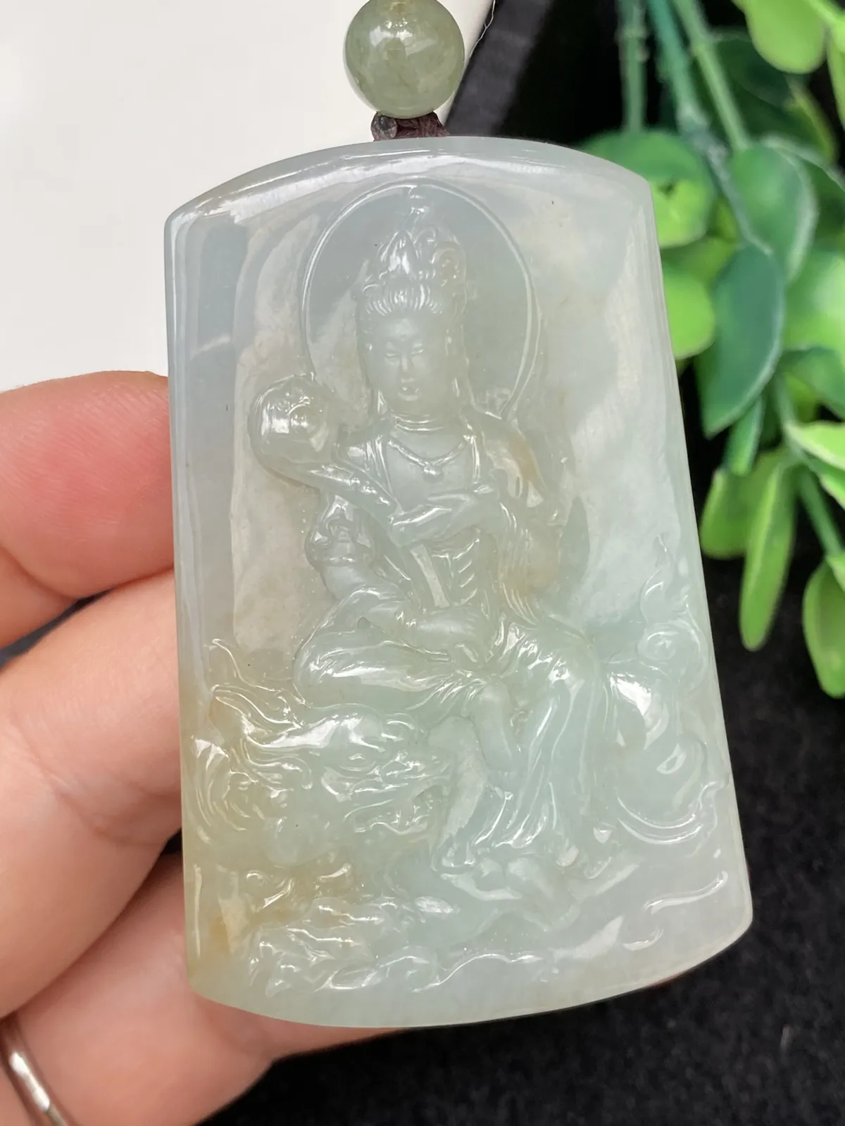 推荐【黄翡文殊菩萨】带招财黄翡，无纹裂，水润，细腻，品相佳～～大件厚装～～