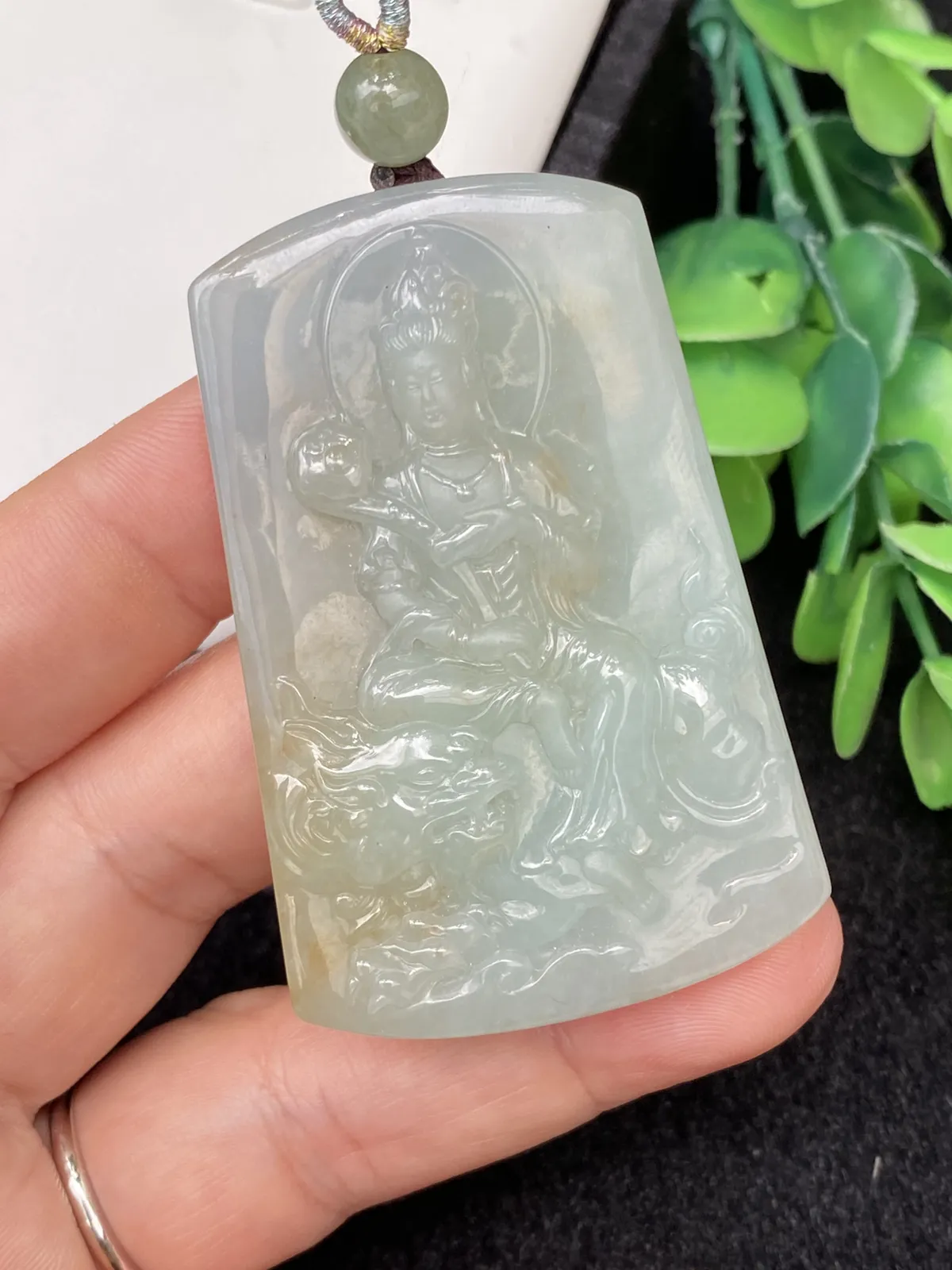 推荐【黄翡文殊菩萨】带招财黄翡，无纹裂，水润，细腻，品相佳～～大件厚装～～