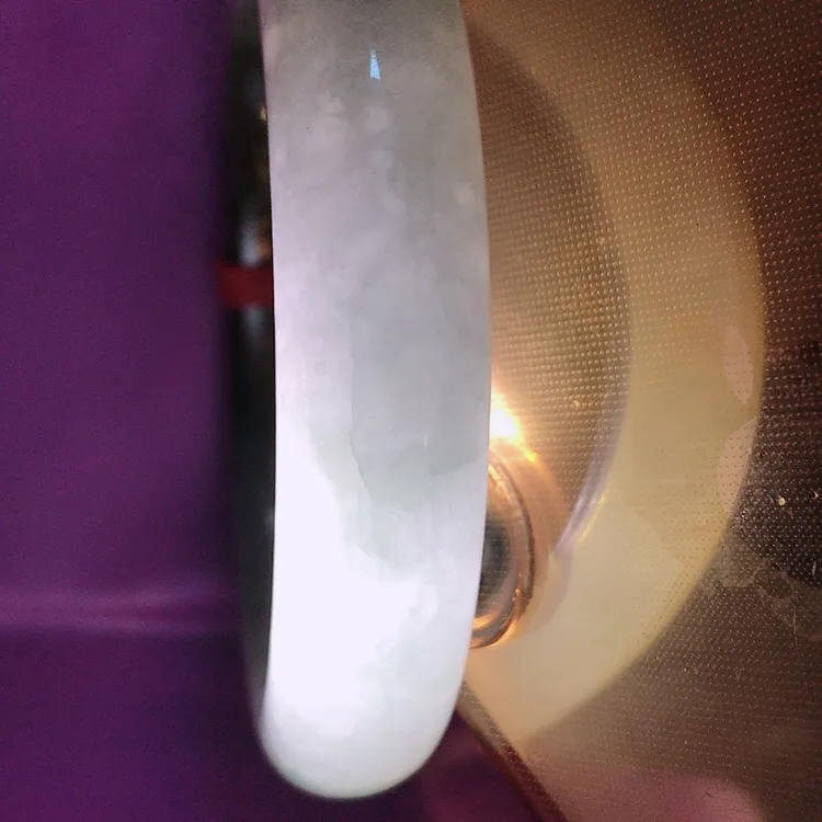 自然光59.5圈口老坑精美温润半山水黄翡手镯翡翠玉镯尺寸59.5/13.7/8.6