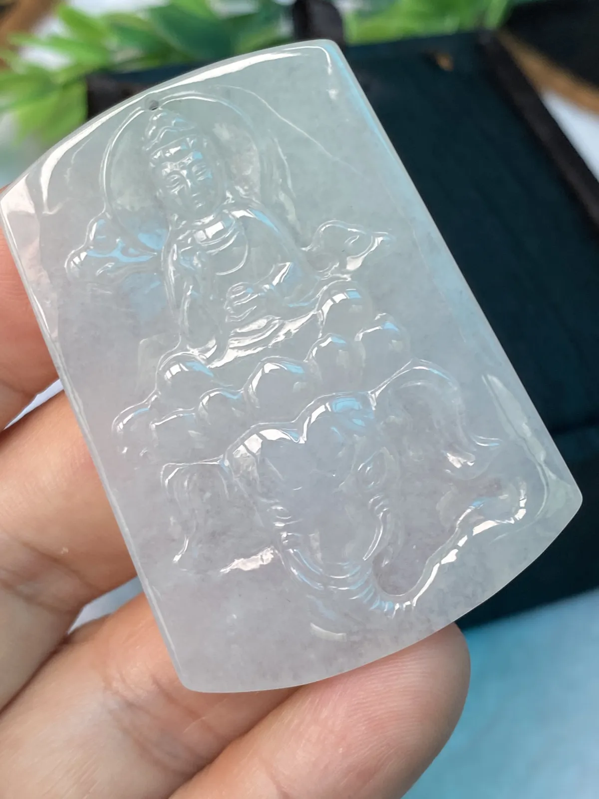 推荐【冰粉普贤菩萨】带淡淡冰粉，无纹裂，水润，细腻，品相佳～～