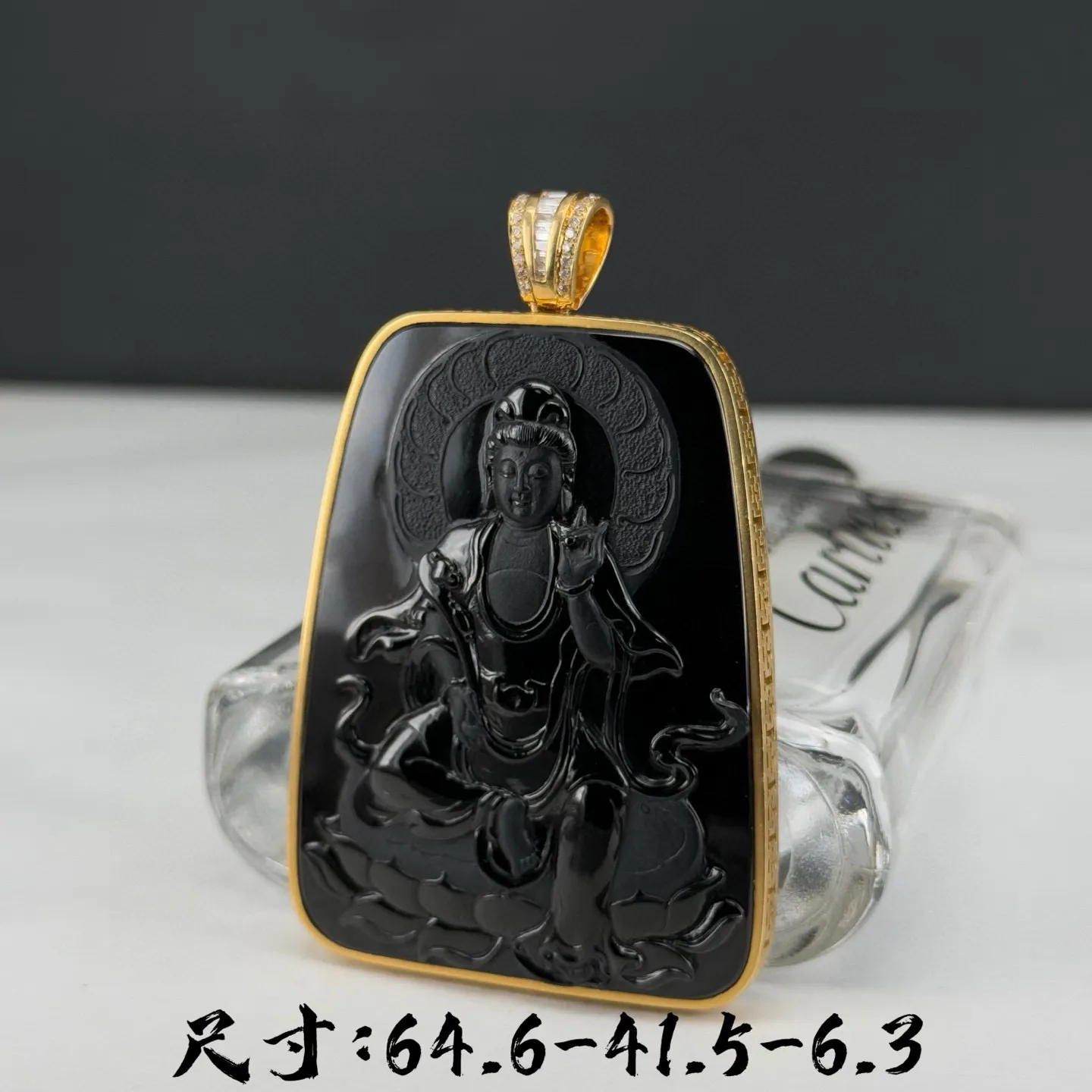 精品墨翠大观音 种好色正 黑度极好 打灯通透 油性十足 老种老色