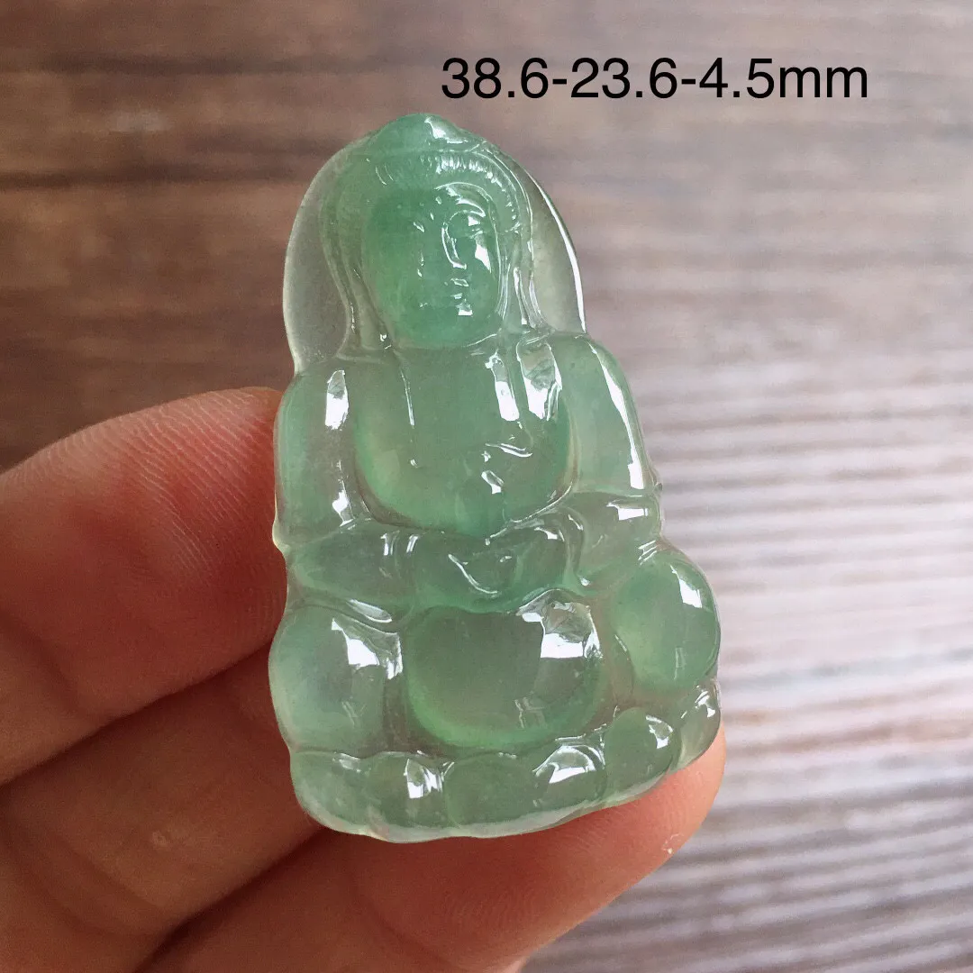 冰晴底观音，冰冰润润，玉质细腻，品相好，种水足，整体尺寸38.6*23.6*4.5