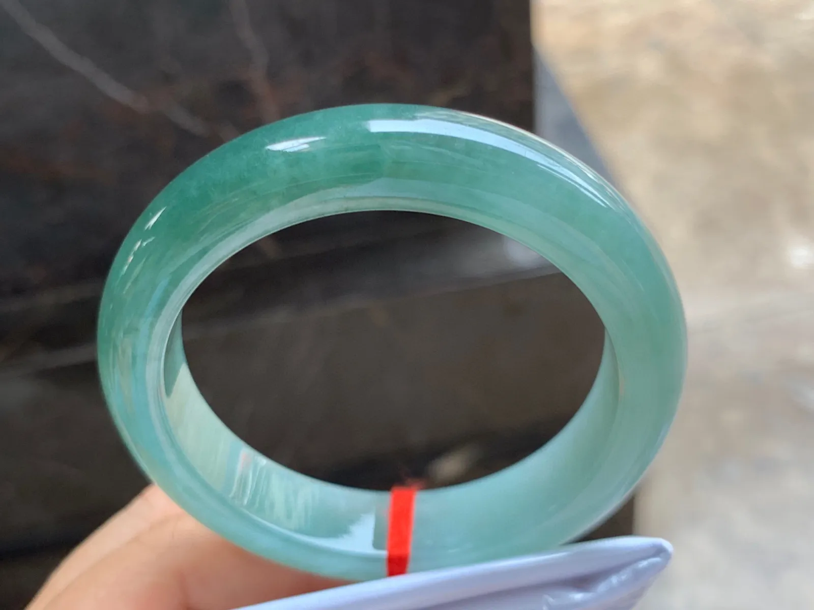 54-13-8.5mm
蓝水手镯 底子细腻 条形优秀