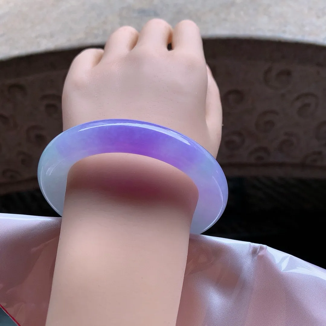 圆条冰帝王紫 无瑕 尺寸:56.7/12 高品质 