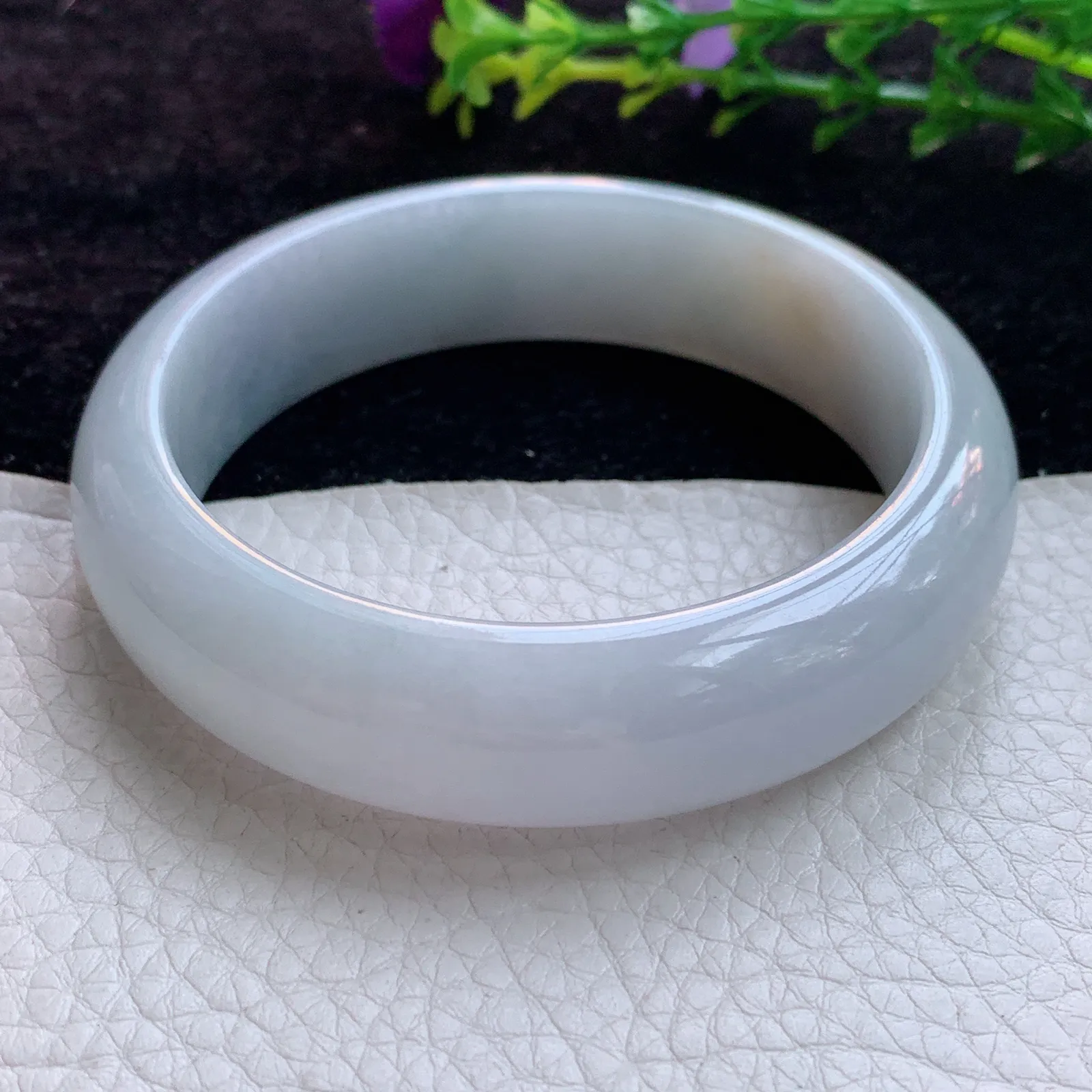 n实拍58.5*16.2*8轮胎镯 缅甸翡翠A货胶感双彩大气宽边翡翠手镯 玉镯子