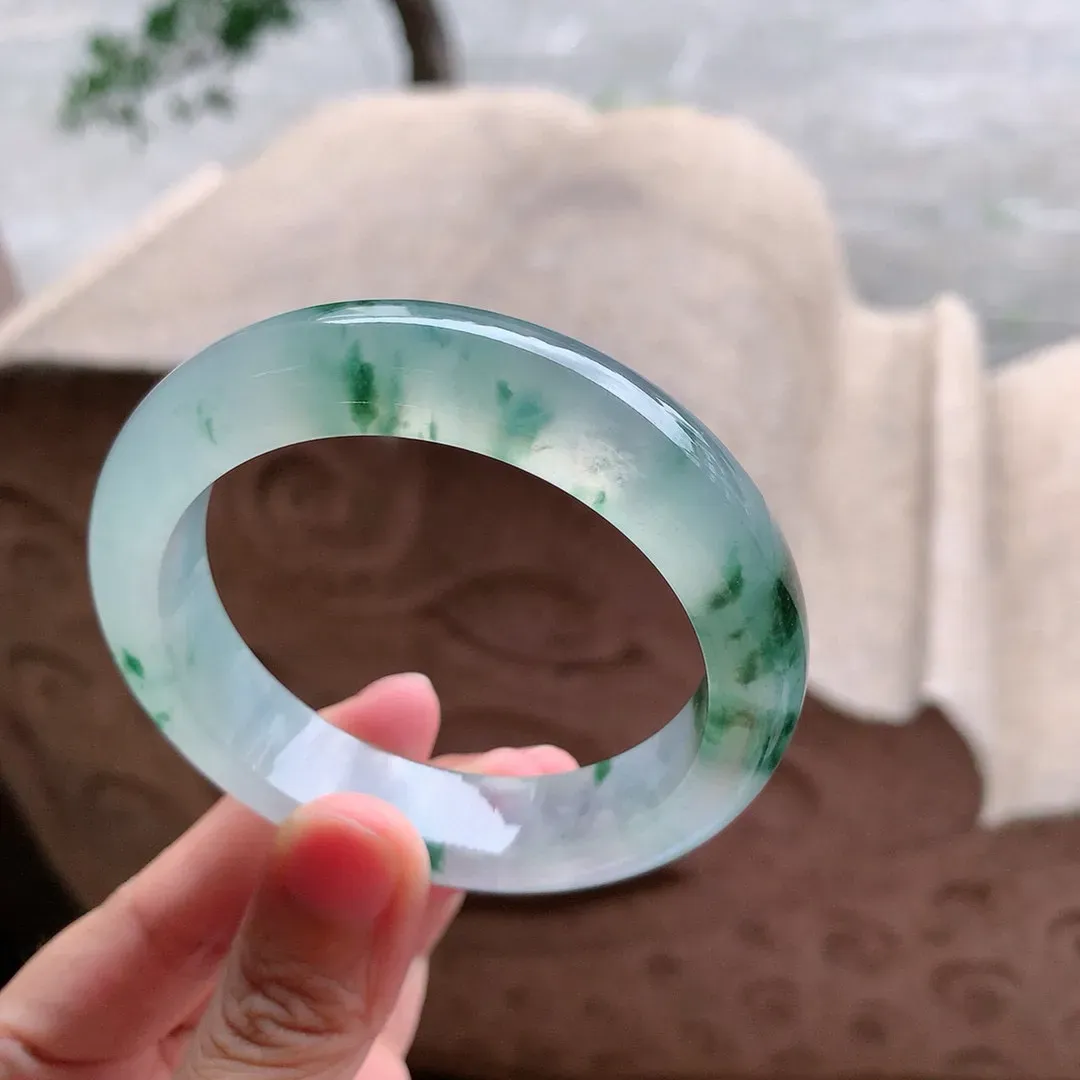 正圈玻璃蓝花  一丝冰丝 尺寸:55.1/13.1/9.1 起刚光 高品质 ️️
