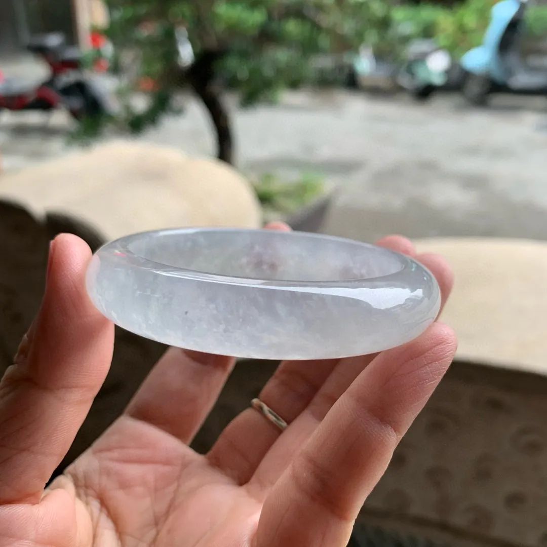  玻璃种白月光 飘雪花棉 无瑕 尺寸:55.1/13/8.4 高品质 懂货来 实物更好