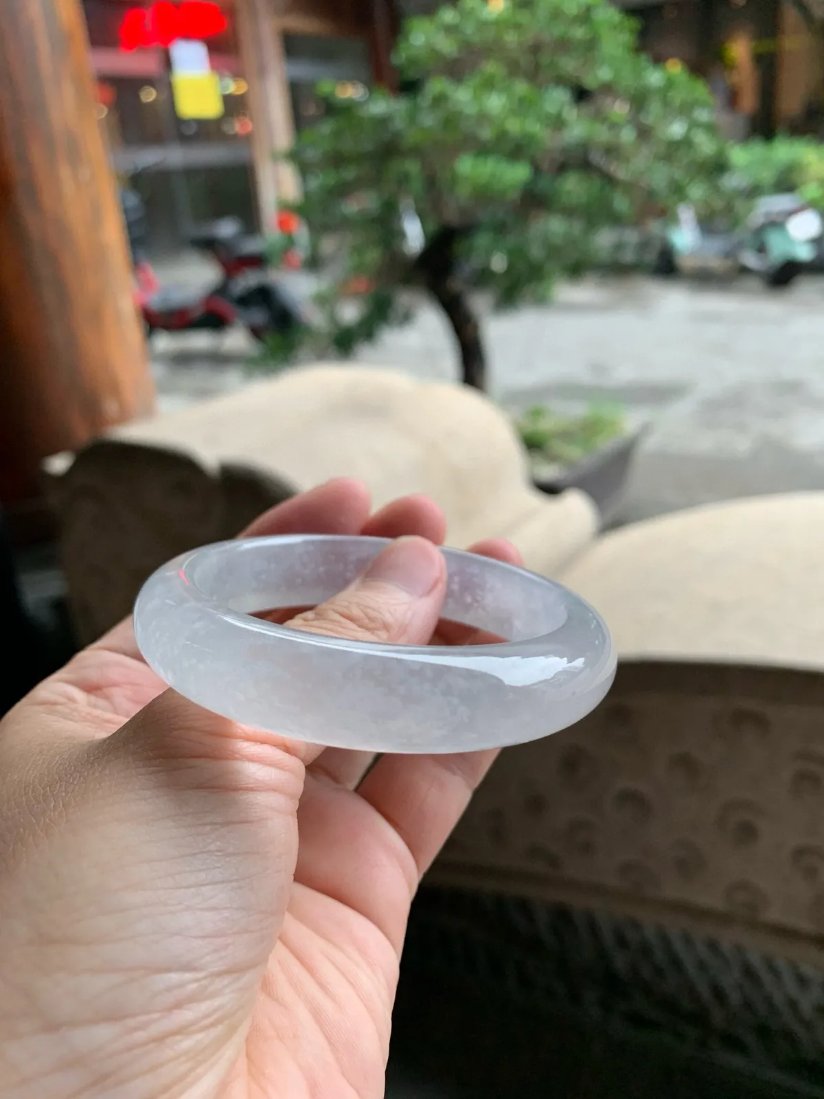  玻璃种白月光 飘雪花棉 无瑕 尺寸:55.1/13/8.4 高品质 懂货来 实物更好
