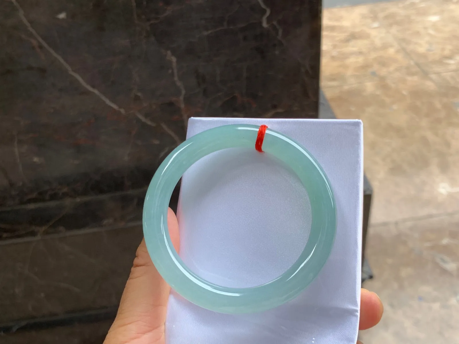 57-10mm
冰种晴水圆条手镯 水润冰透 清爽