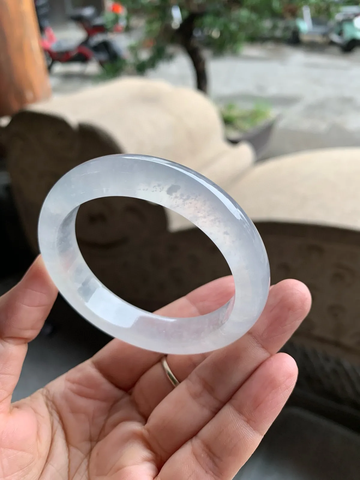  玻璃种白月光 飘雪花棉 无瑕 尺寸:55.1/13/8.4 高品质 懂货来 实物更好