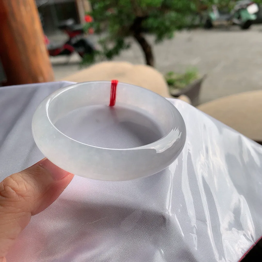 正圈高冰白月光 无瑕 尺寸:57.2/14.1/8.1 种水好