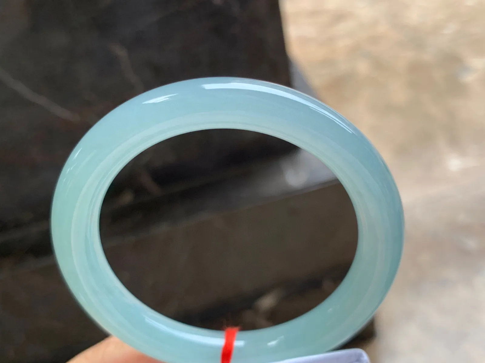 57-10mm
冰种晴水圆条手镯 水润冰透 清爽