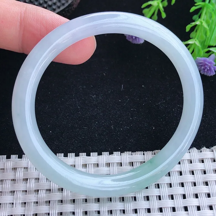 自然光52圈口老坑冰胶水灵贵妃手镯翡翠玉镯尺寸52/46.5/7.3/7.2