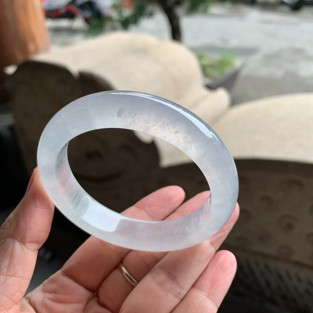  玻璃种白月光 飘雪花棉 无瑕 尺寸:55.1/13/8.4 高品质 懂货来 实物更好