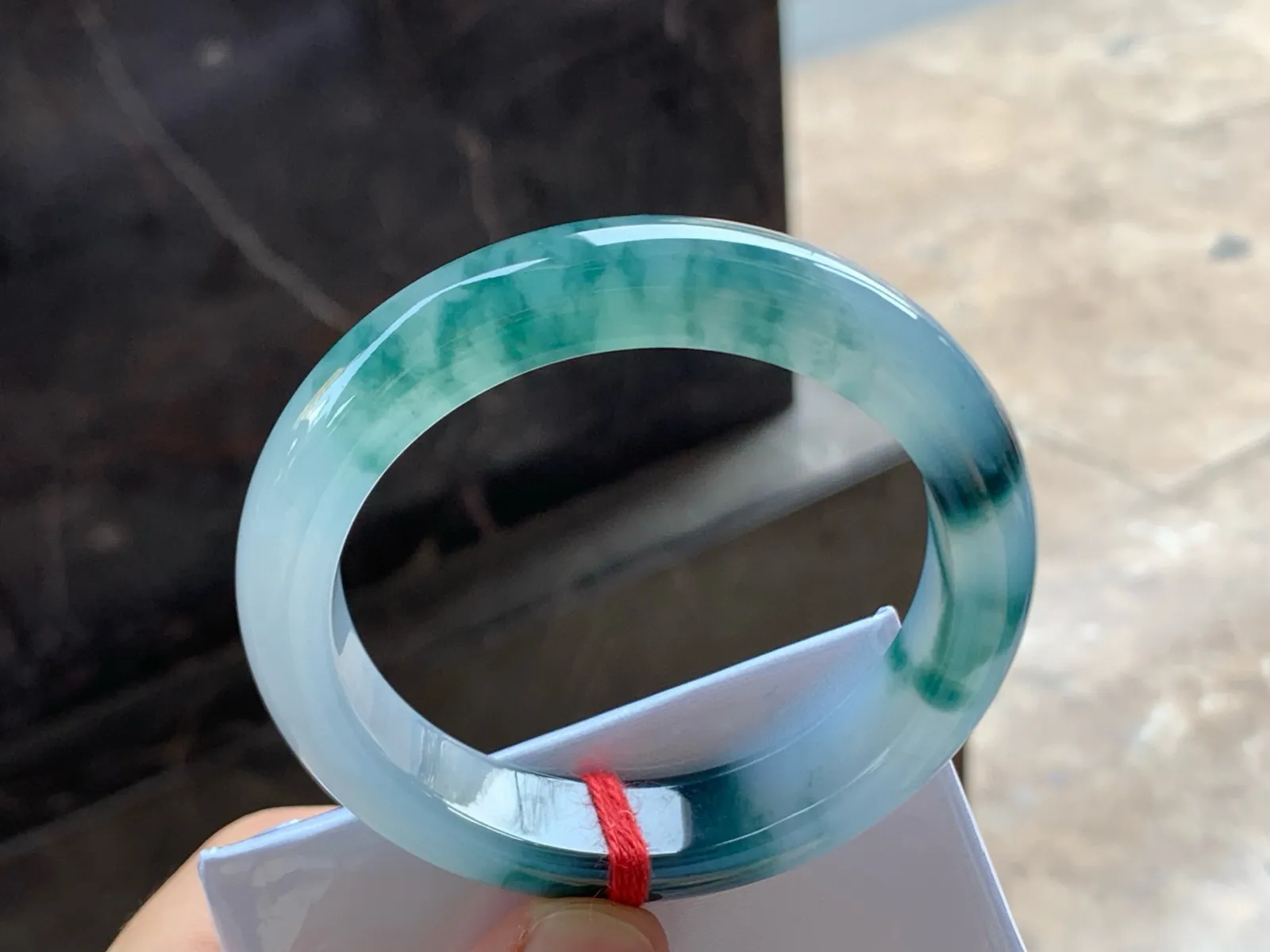 尺寸55.1/12.3/8.7，冰飘花手镯
水润细腻 清新甜美