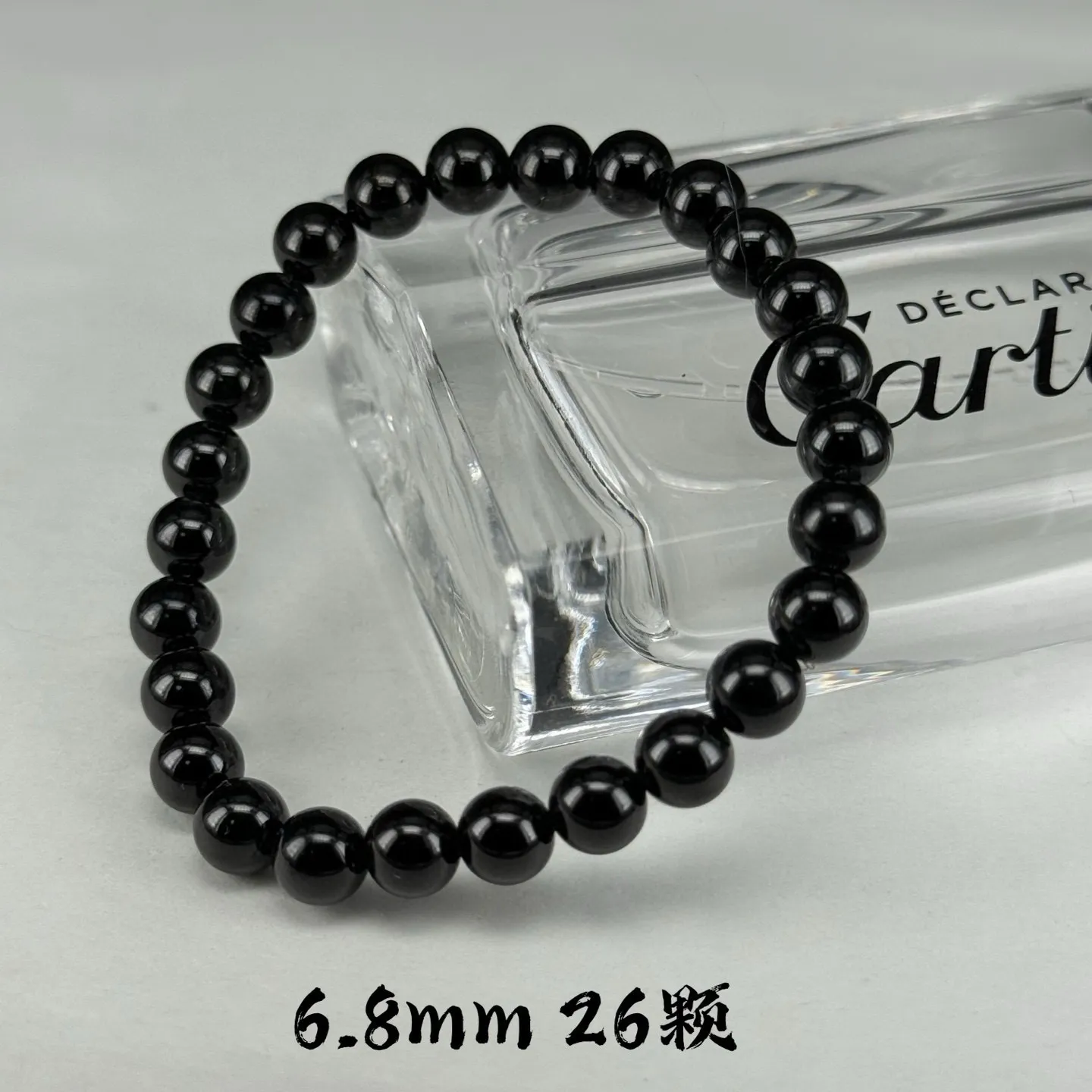 精品墨翠手串 种好色正 黑度好 打灯通透