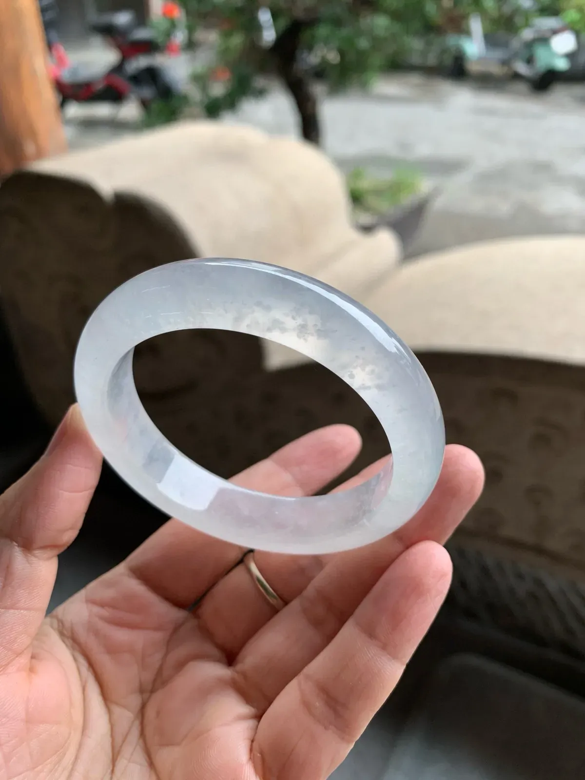  玻璃种白月光 飘雪花棉 无瑕 尺寸:55.1/13/8.4 高品质 懂货来 实物更好