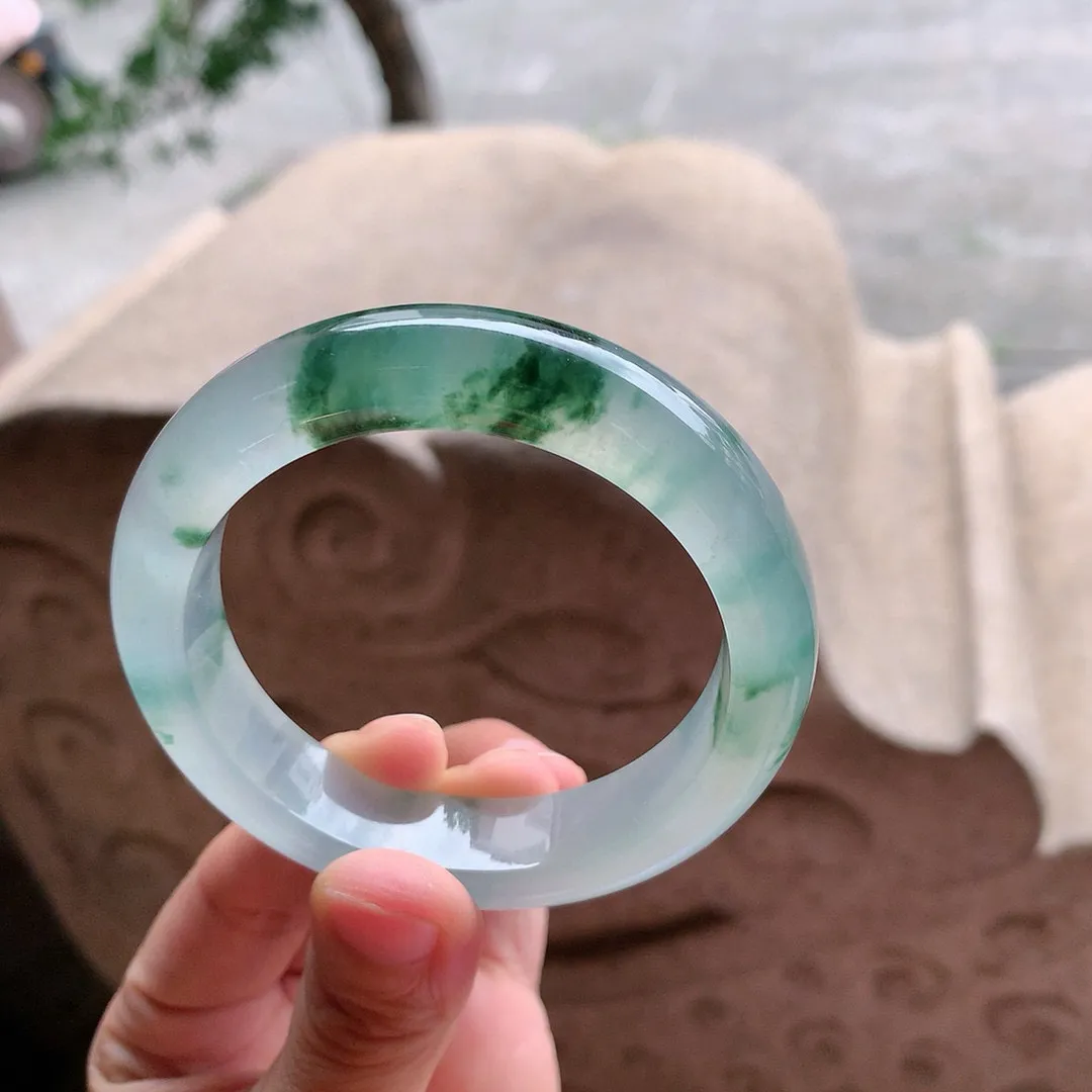 正圈玻璃蓝花  一丝冰丝 尺寸:55.1/13.1/9.1 起刚光 高品质 ️️