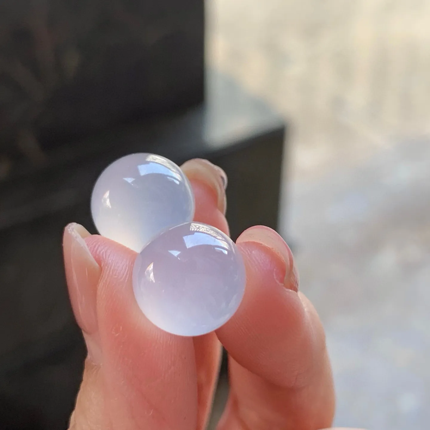 高冰转运珠一对 
种老水足 清爽