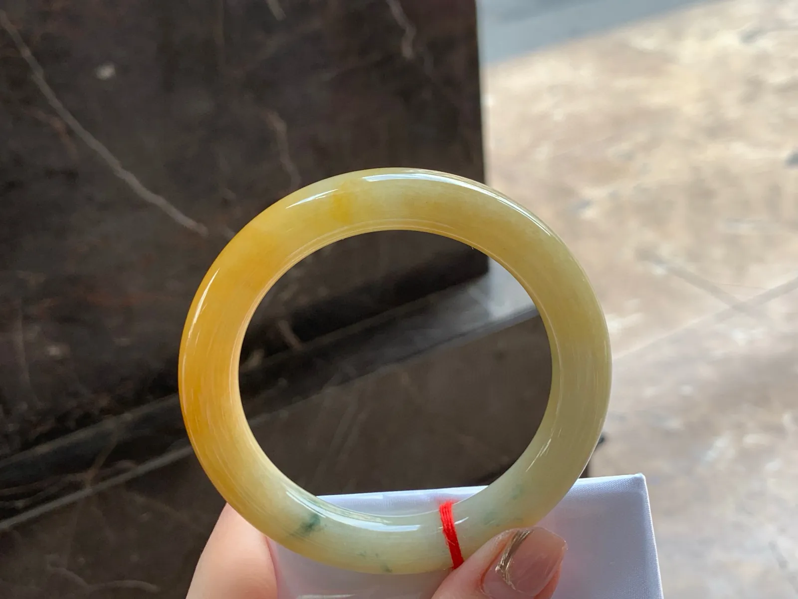 黄翡福镯
细腻独特 57/11.2/10.5mm