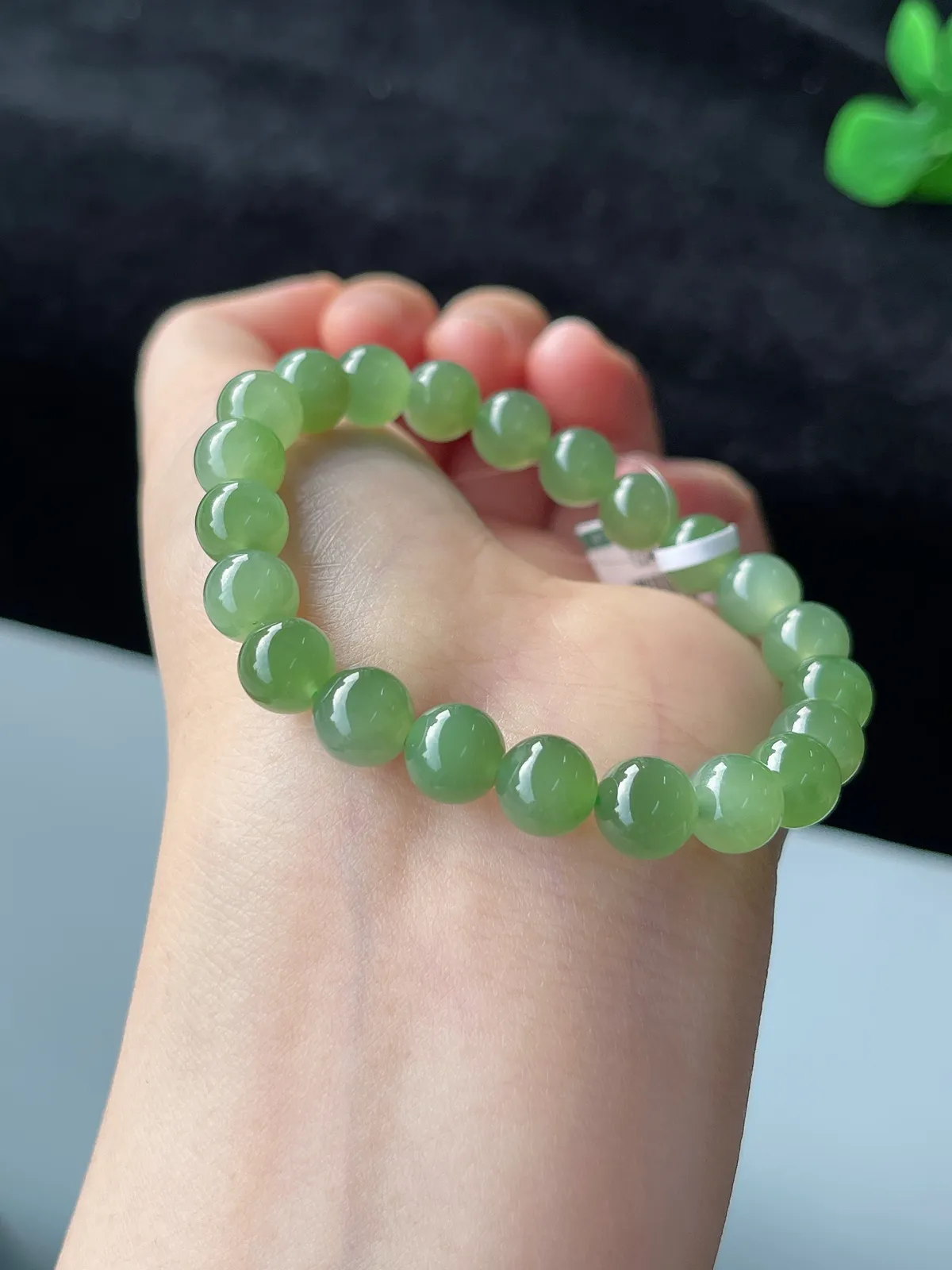 和田玉碧玉手串8mm