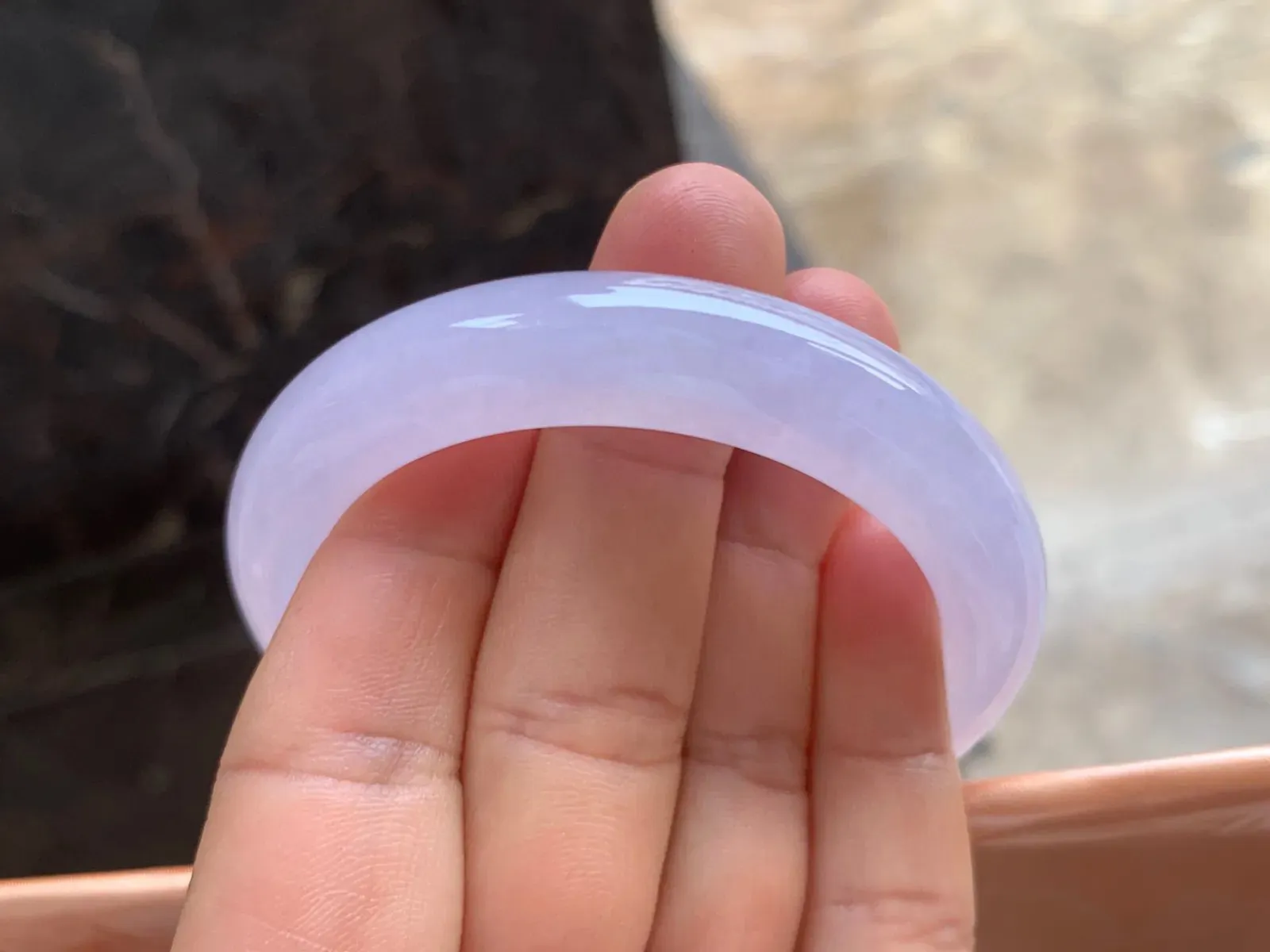 51.1-11.5-9mm
冰紫手镯  粉紫色 种好水润