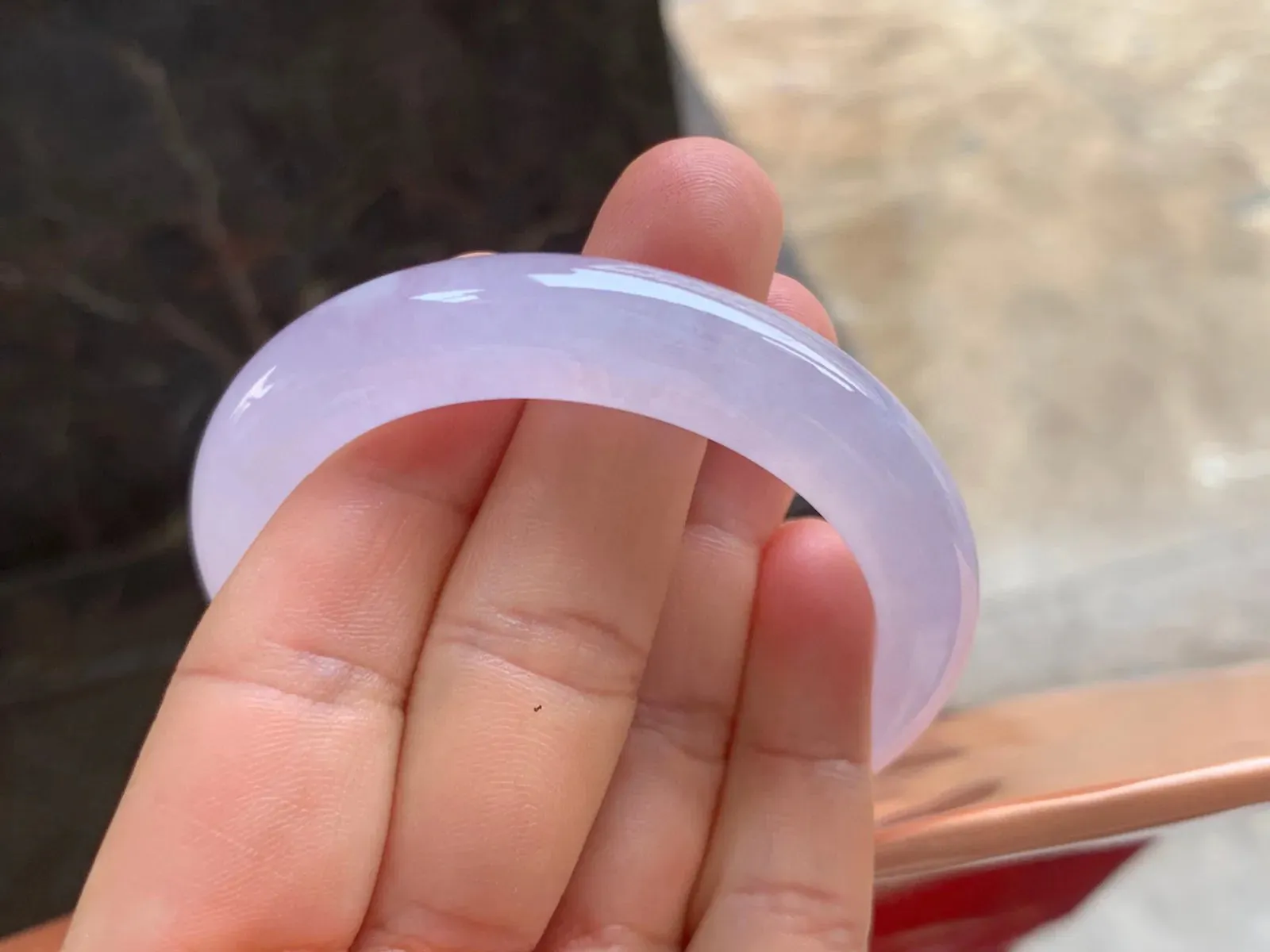 51.1-11.5-9mm
冰紫手镯  粉紫色 种好水润